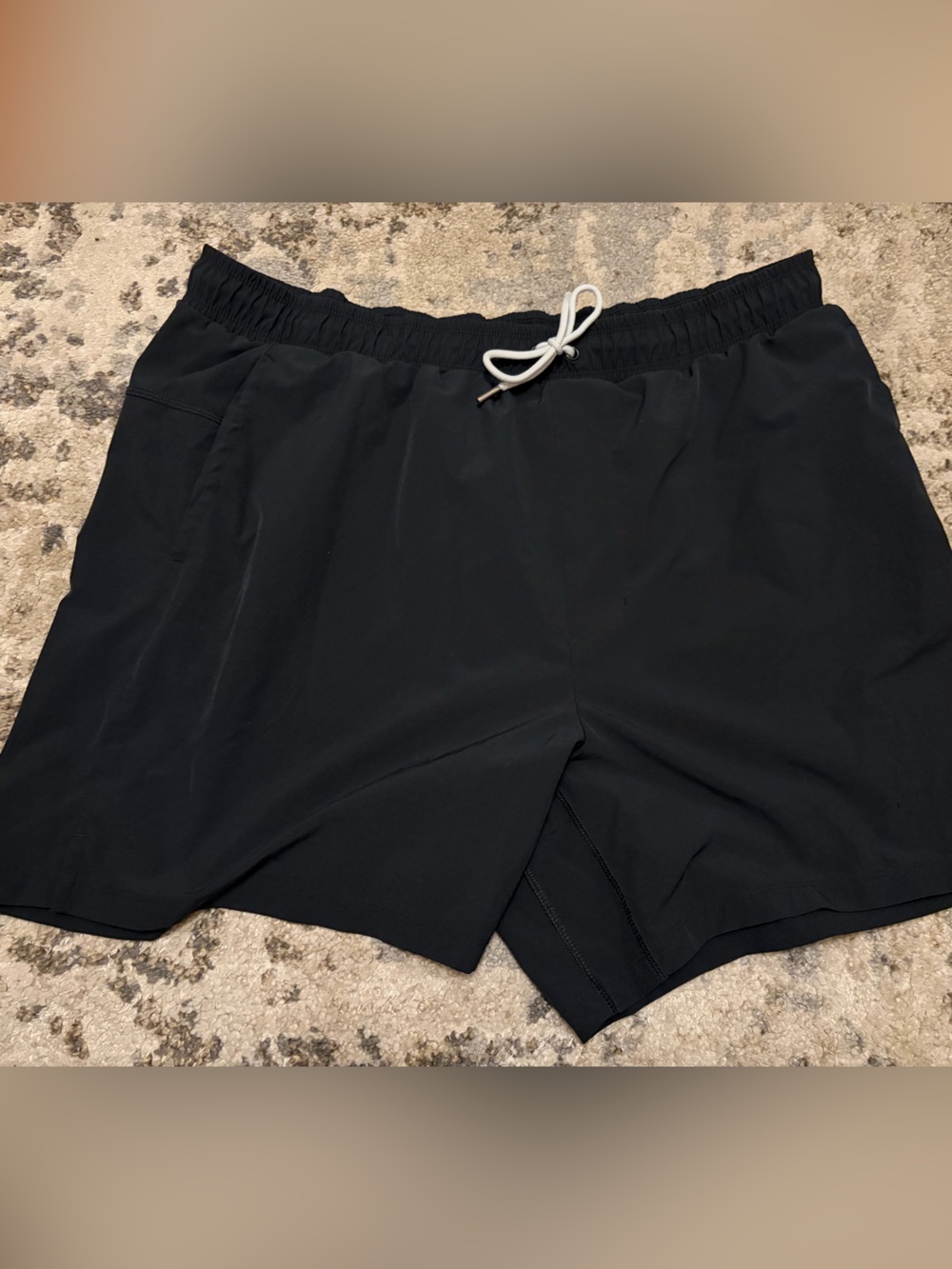 all in motion Men's Black Athletic Shorts with Drawstring